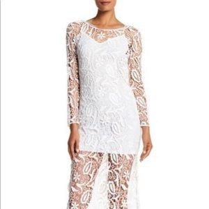 SANDRO crochet lace Maxi dress